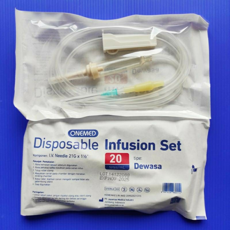 INFUSION SET ONEMED/SELANG INFUS / INFUS SET DEWASA/ ALAT INFUS