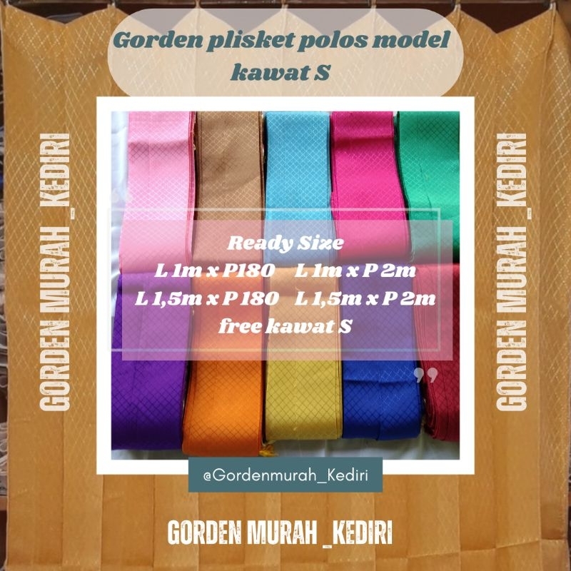 GORDEN PLISKET CANTOLAN KAWAT S/GORDEN JADUL POLOS/GORDEN JENDELA PANJANG /HORDENG PINTU KAMAR/GORDE