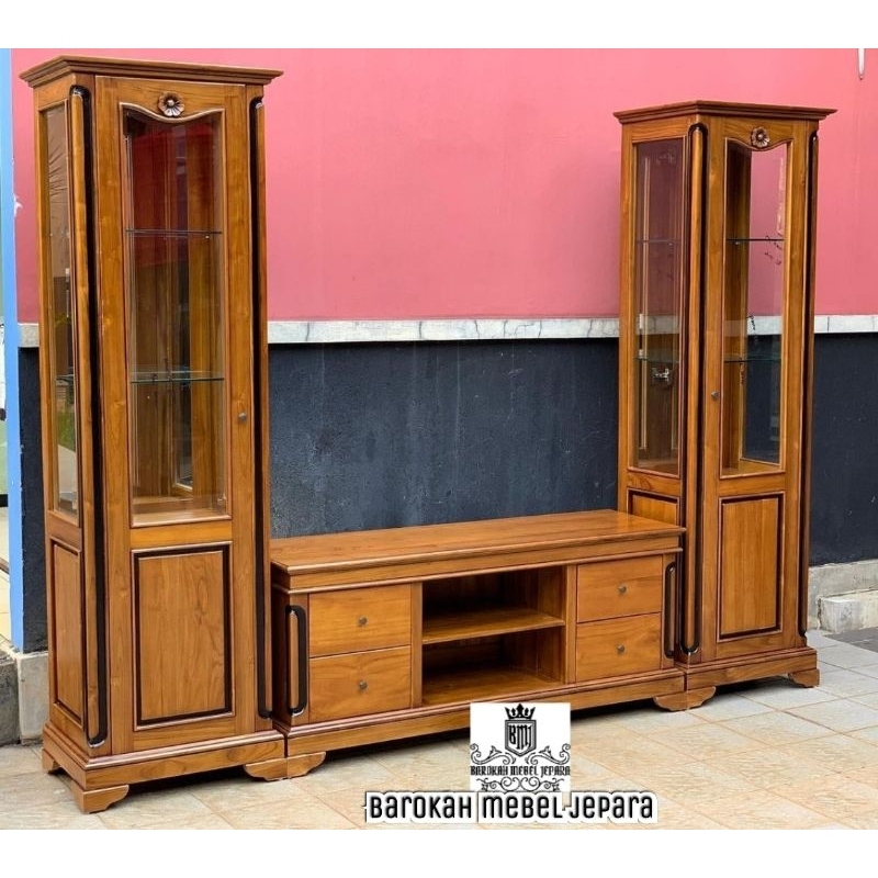 Bufet TV jati minimalis , bufet tv jati BCA , bufet tv pisah jati minimalis , bufet tv jati terbaru 