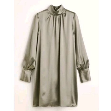 H&* dress Satin SAGE (Baru)