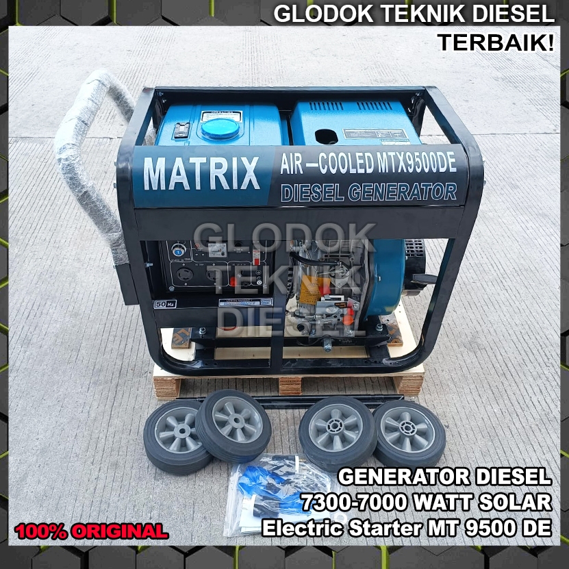 Genset Generator Solar 7300 7000 W Watt Matrix Diesel Open MT 9500 DE MT9500DE Original Terbaik