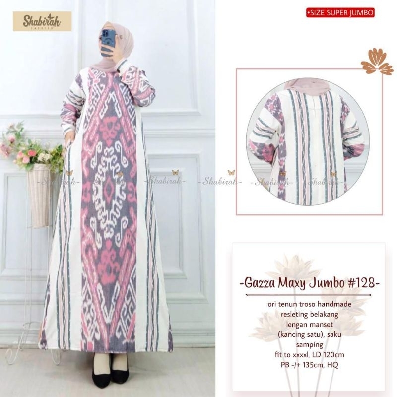 GAMIS LEBARAN GAMIS TENUN LONGDRESS TENUN BATIK MODERN GAMIS JUMBO LD 120