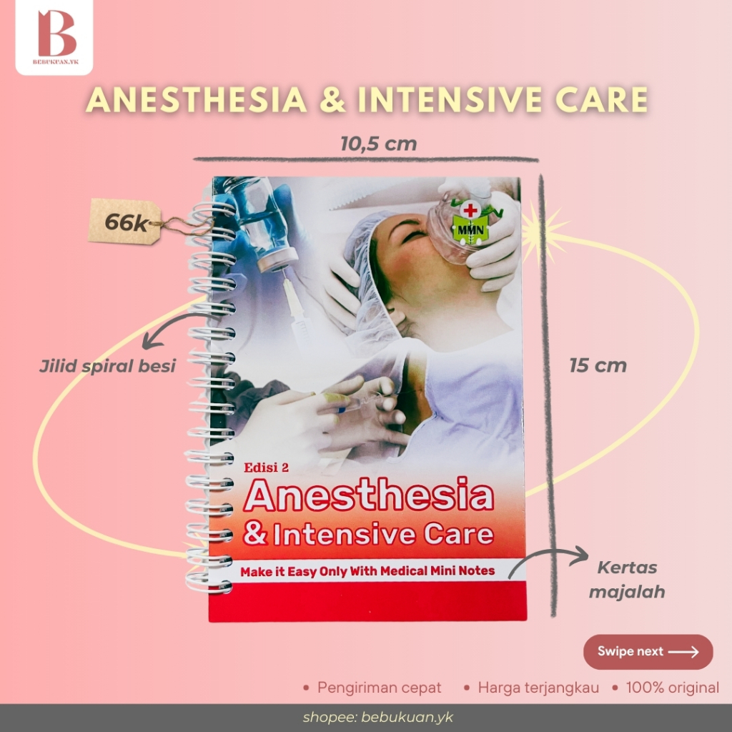 READY STOCK Buku Anesthesia & Intensive Care Medical Mini Notes | Buku Anestesi Kedokteran Edisi 2 |
