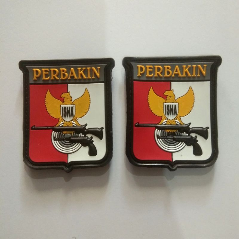 Patch Rubber Logo PERBAKIN / Emblem Tempelan Velcro / Logo Perbakin