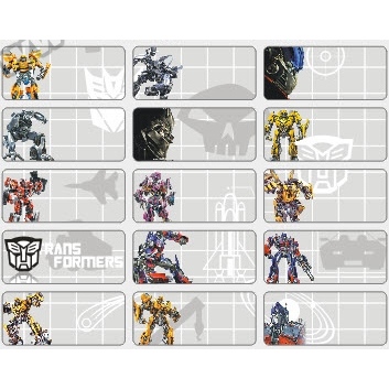 

Label nama anak gambar Transformer