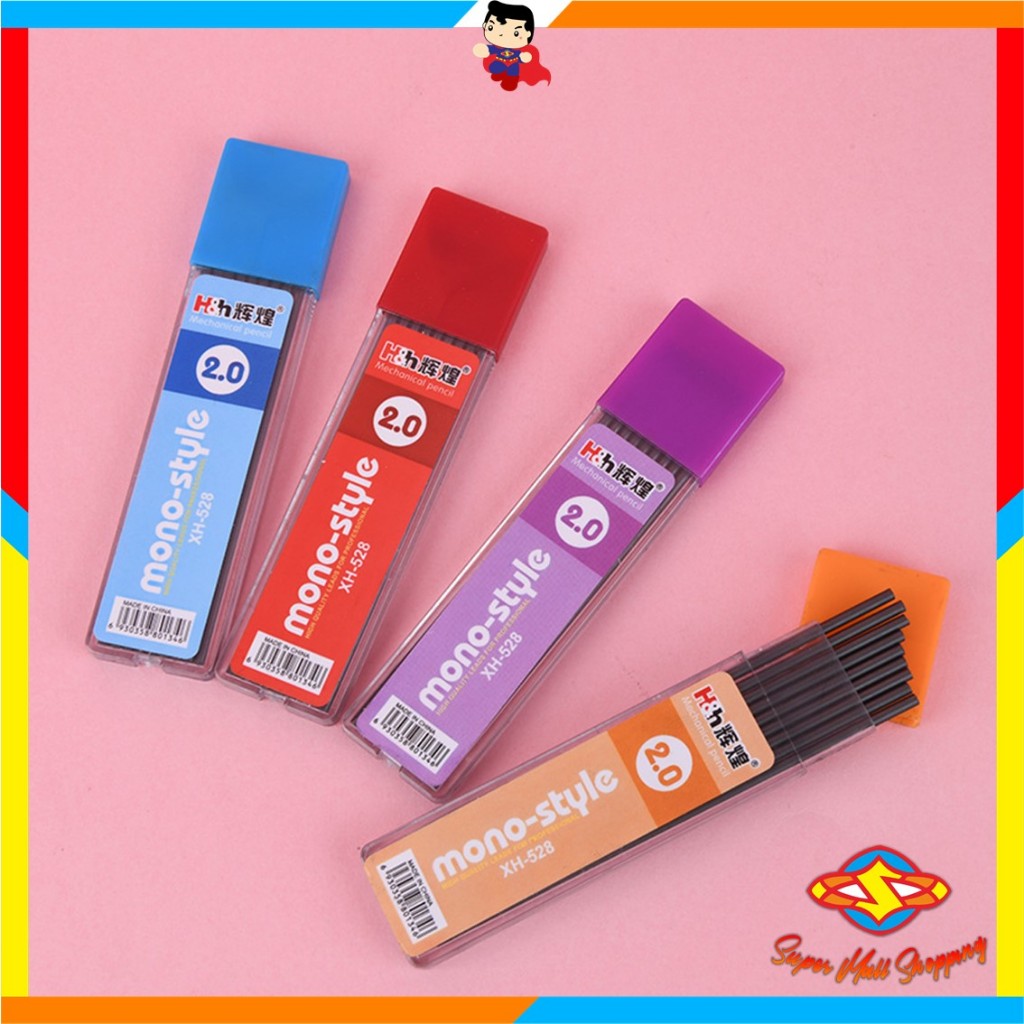 

SMS Refill Pensil Mekanik Cetek PREMIUM QUALITY Ukuran 2.0 Isi Ulang Pensil Mekanik Isi 9 Pcs Alat Tulis Sekolah Dan Kantor Mechanical Aesthetic Korea