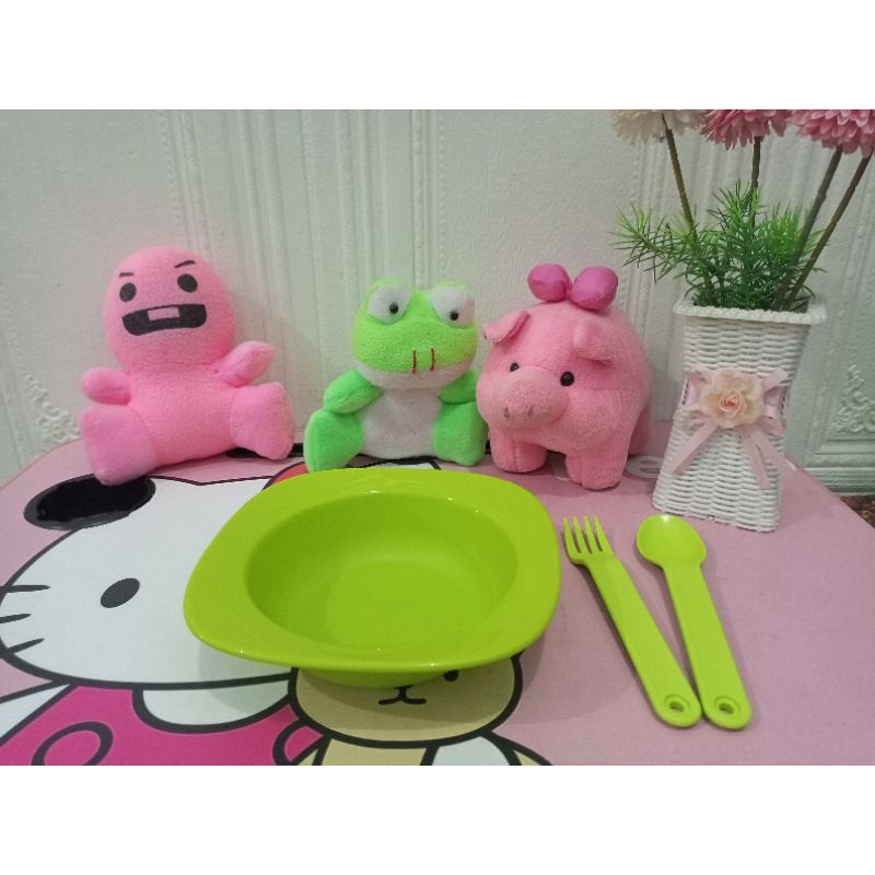 mangkok kecil / sendok garpu tupperware
