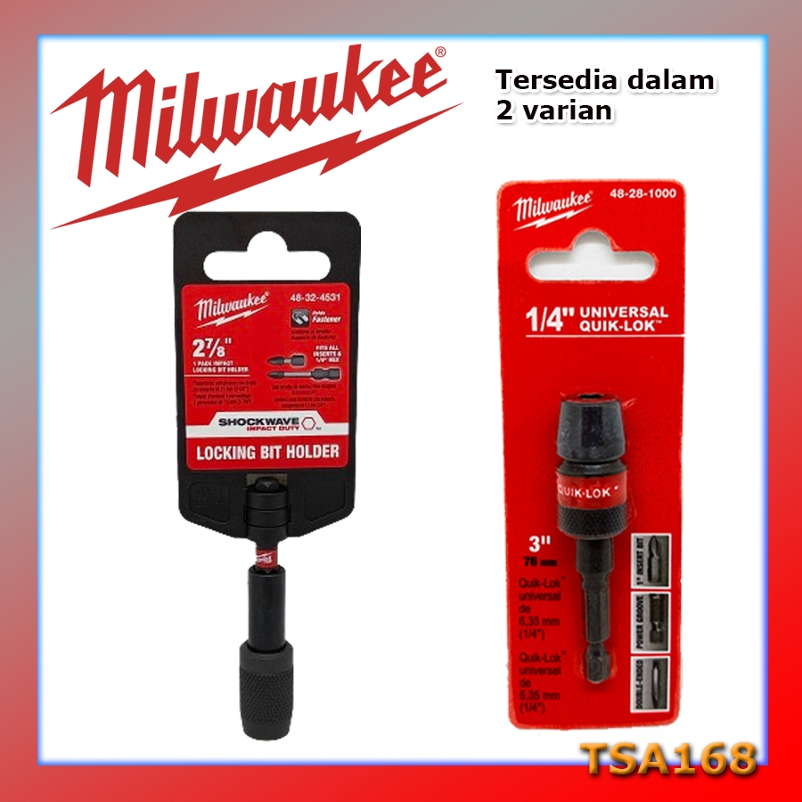 Milwaukee Quik-Lok Locking Bit Holder for 1/4" Bits