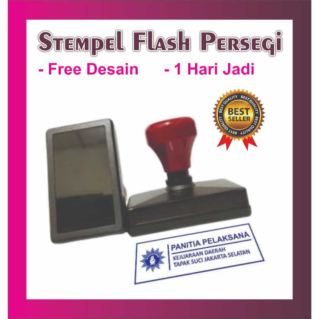 

Stempel persegi Perusahaan, logo, nama tandatangan, lunas stample flash stemple praktis, stampel onlineshop