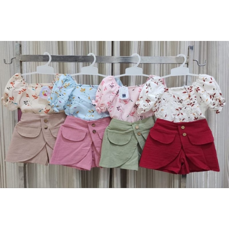 Larisa set baby setelan rok celana anak bayi perempuan
