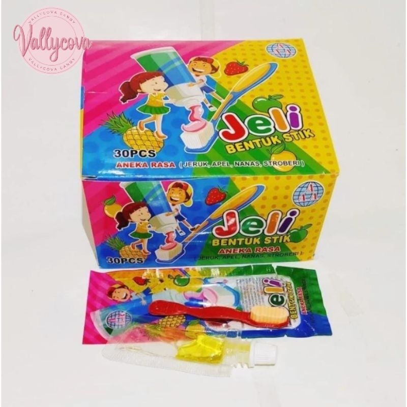 

Jeli Bentuk Stik Sikat Gigi Rasa Buah Satuan / Pcs Harga Eceran