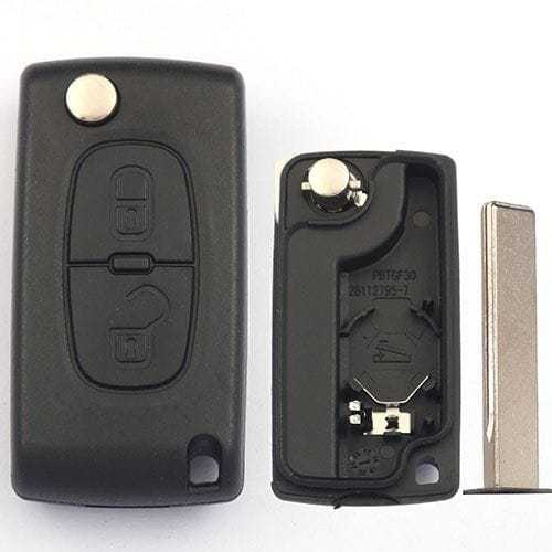 casing remote kunci lipat flip key 2 tombol peugeot 106 206 406 806 dl