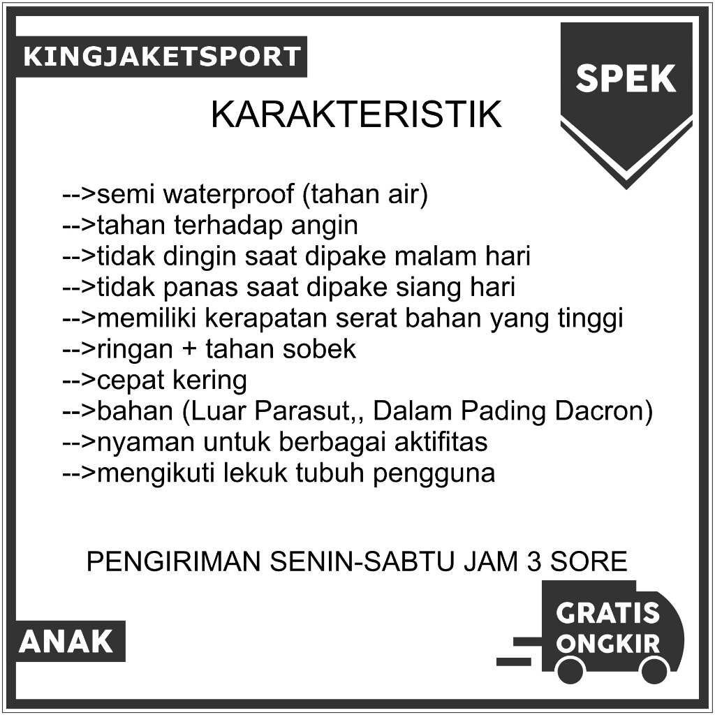 Limited Jaket Anak Taekwondo Indonesia Parasut Semi Wf