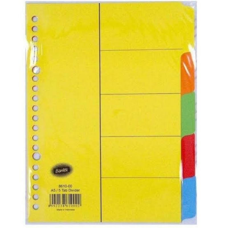 

Divider A5 - 5 Pages / Devider Bantex - Pembatas Dokumen