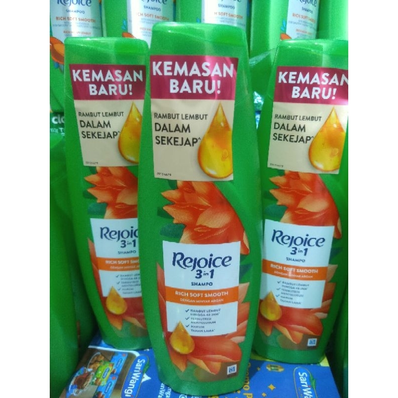 Rejoice 3in 1 shampo rich soft smooth 340ml