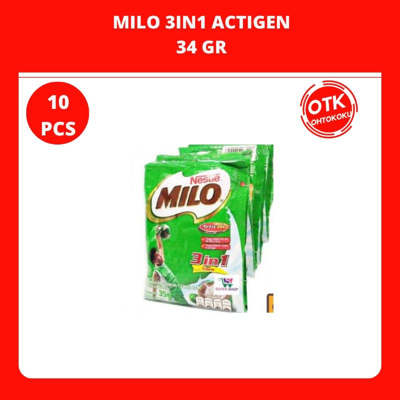 

MILO 3 IN 1 ACTIGEN 34 GR X 10 PCS