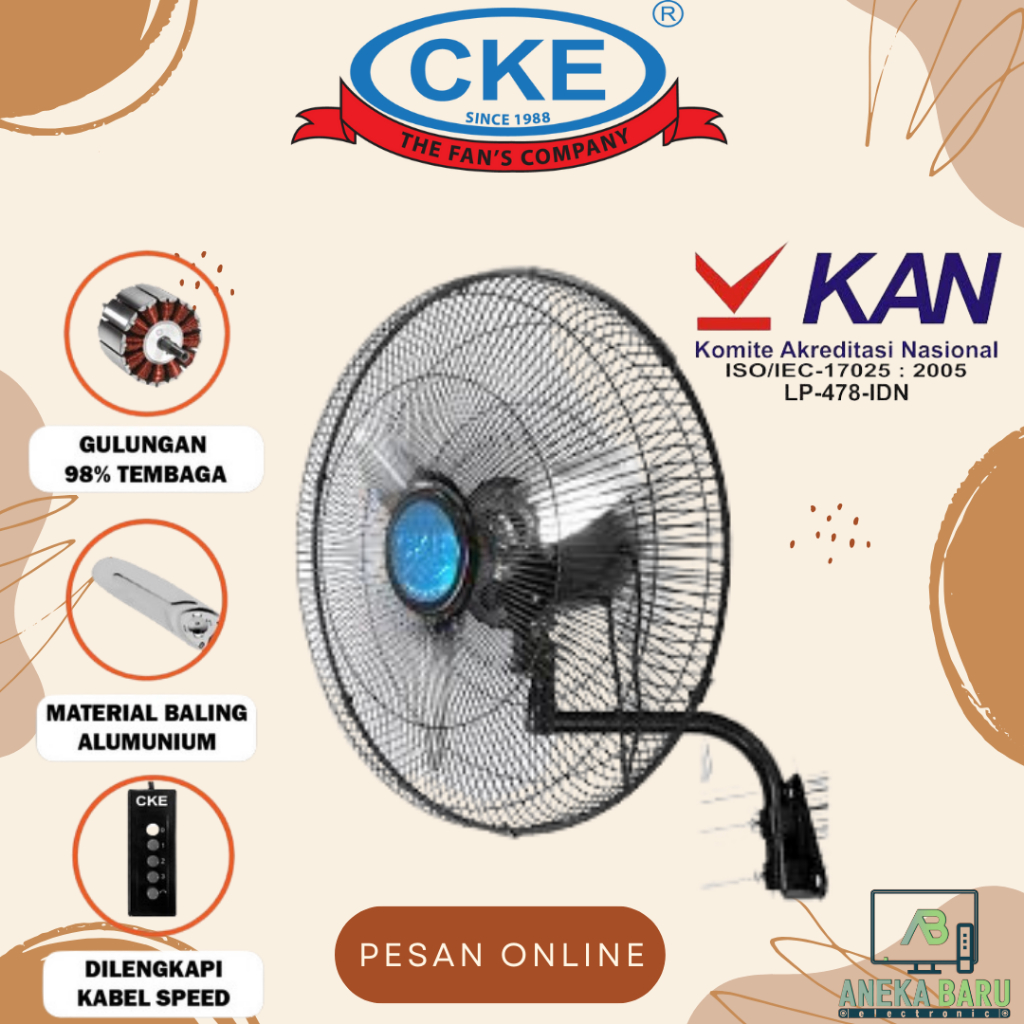 [READY & COD] CKE Kipas Tembok Tornado Industrial Wall Fan Eco WF-60-TH / WF60TH / WF 60 TH (24 Inch