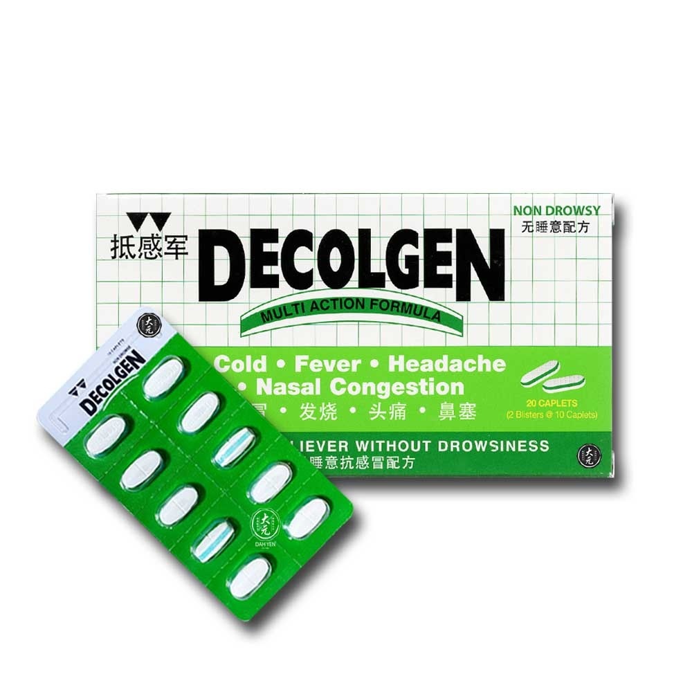 Decolgen Non Drowsy Cold & Flu 20s - Singapore