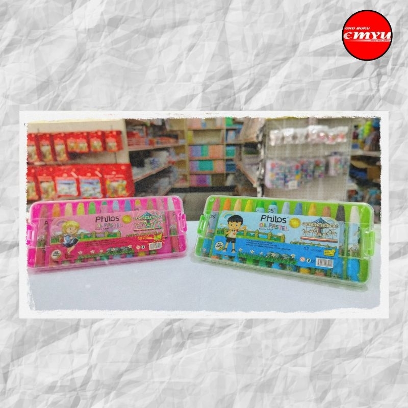 

Crayon / Oil Pastel Philos 12 Warna 858-12