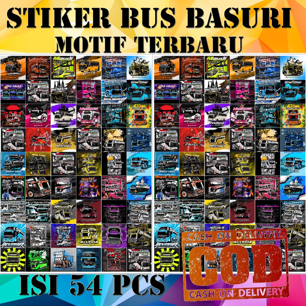 

Stiker Bus Basuri Viral Terbaru Isi Campur 54 Pcs Kuat Mengkilap Tahan Air Termurah Terbaru