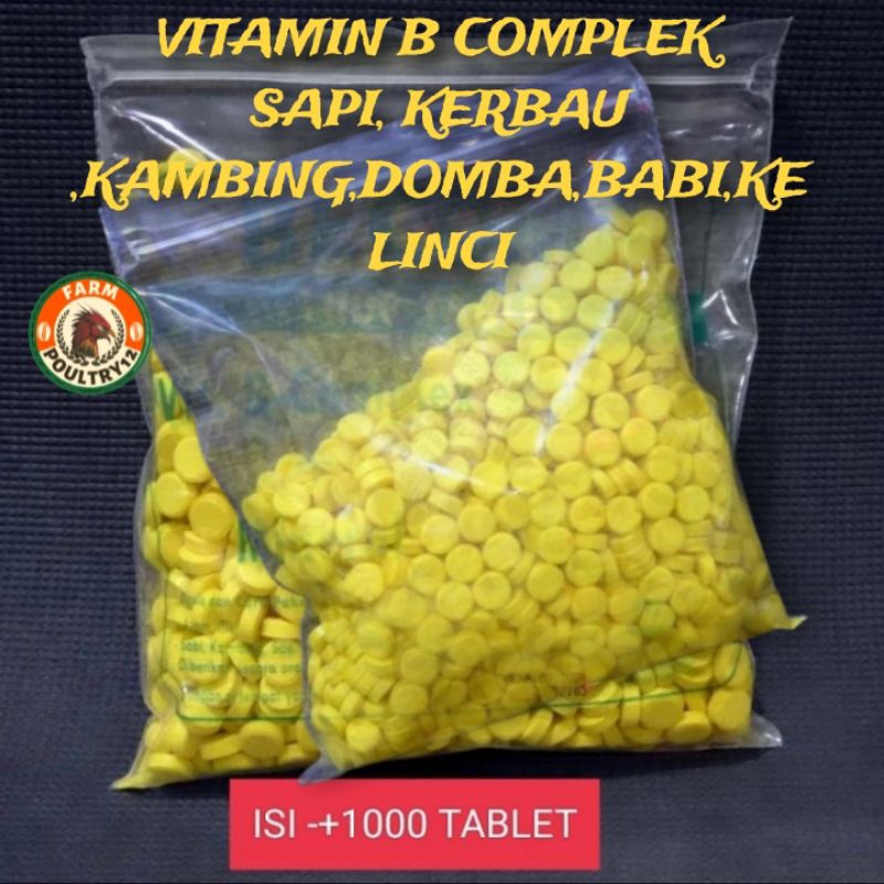 VITAMIN B KOMPLEK TABLET VITAMIN B KOMPLEK VITAMIN SAPI  VITAMIN TABLET VITAMIN KAMBING VITAMIN DOMB