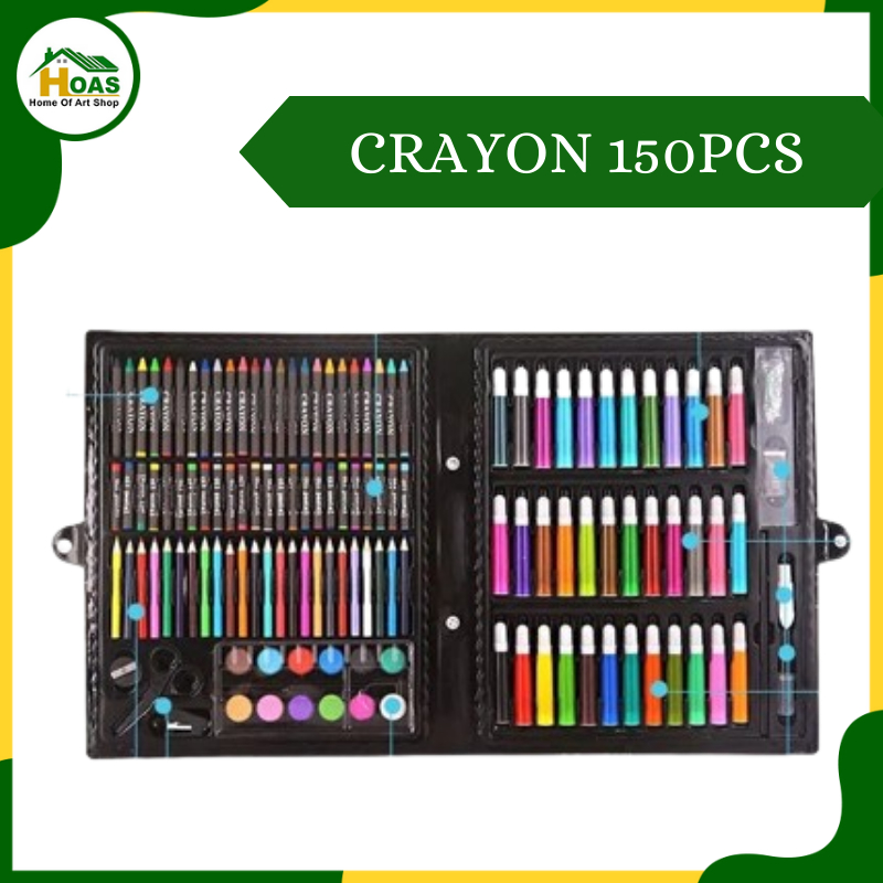 

Hoas Official Shop Pensil Warna Crayon Set Isi 150 dan 208 pcs / Crayon set Macam Warna Cocok Menggambar Mewarnai