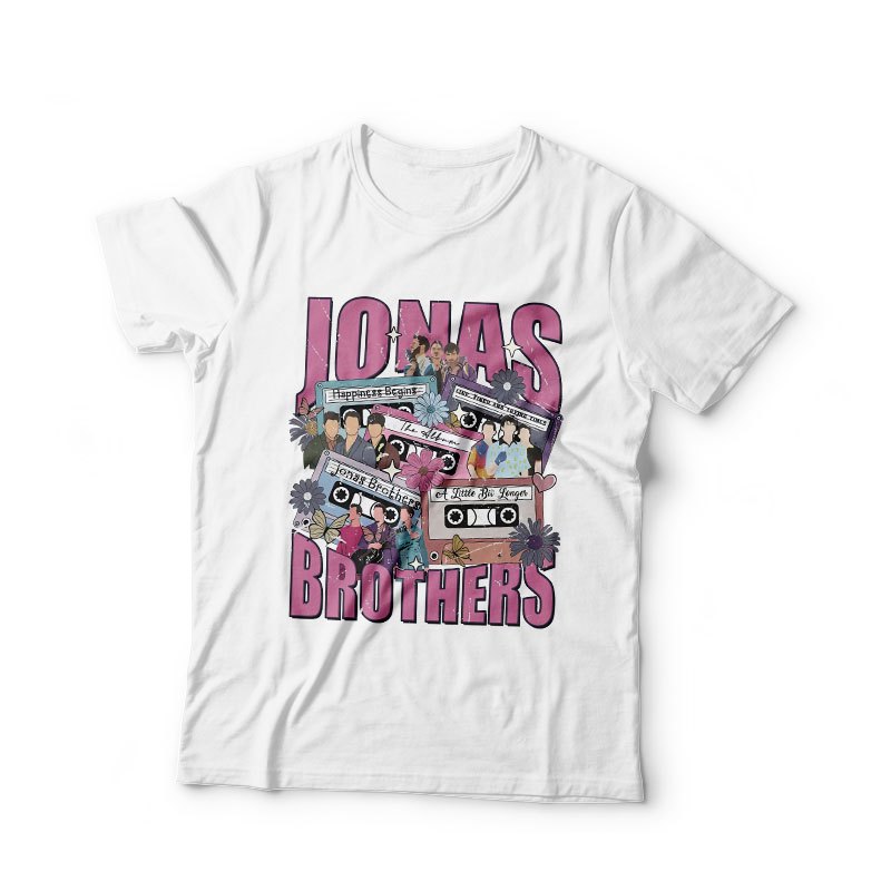 Kaos Band Jonas Brothers Vintage Cassette