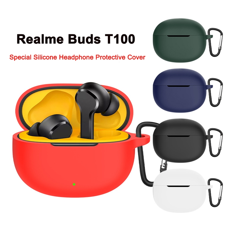 Big Promo Bisa Cod Realme Buds T100 CaseRealme Buds T100 Case Wireless Bluetooth Headset Silicone