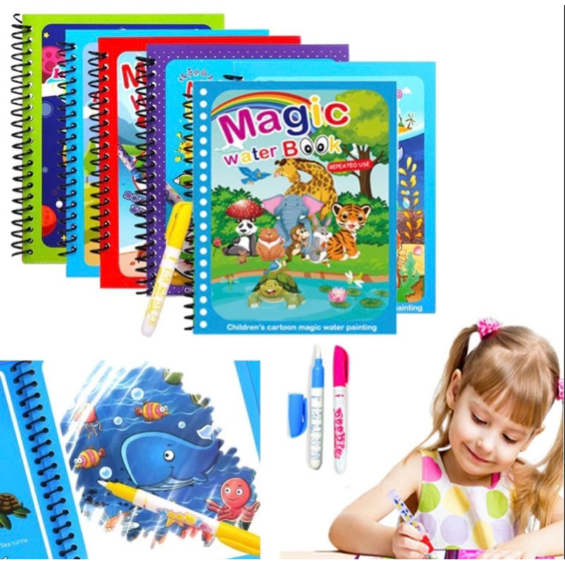 

Magic Water book Painting Book Buku Gambar Mewarnai Edukasi Anak Buku Gambar Air Ajaib Anak