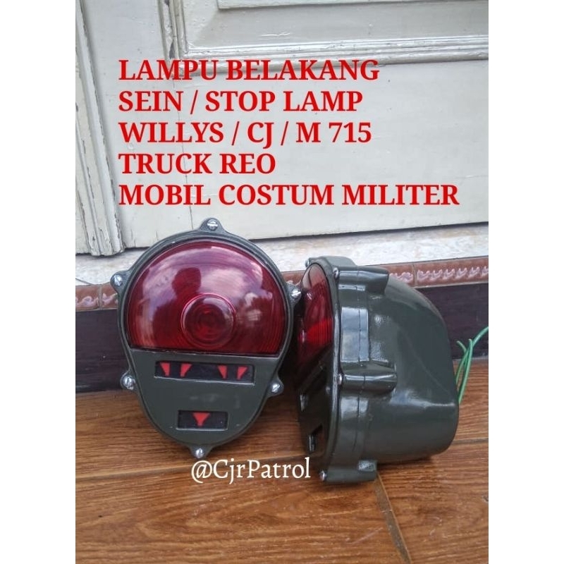 Lampu Belakang Military Tengkorak Lampu Sein Lampu Rem Jeep Willys / CJ / M 171 Truck Military