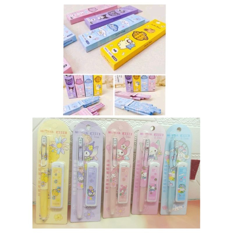 

pensil hb karakter sanrio 12pcs/ pensil mekanik sanrio free isi nya