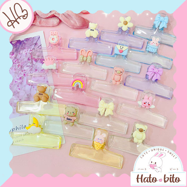 

Big transparent binder clip paper clip ukuran besar transparan lucu cute estetik penjepit kertas HB1629