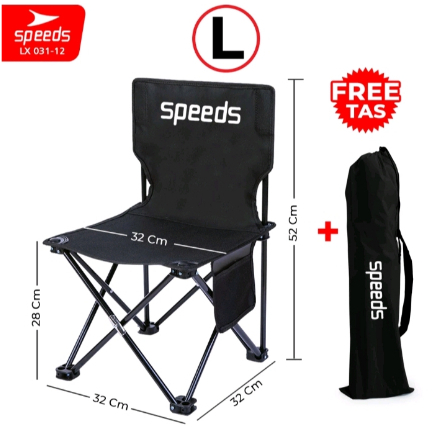 Kursi Lipat Kursi Camping Portable Speeds Ukuran L Free Tas