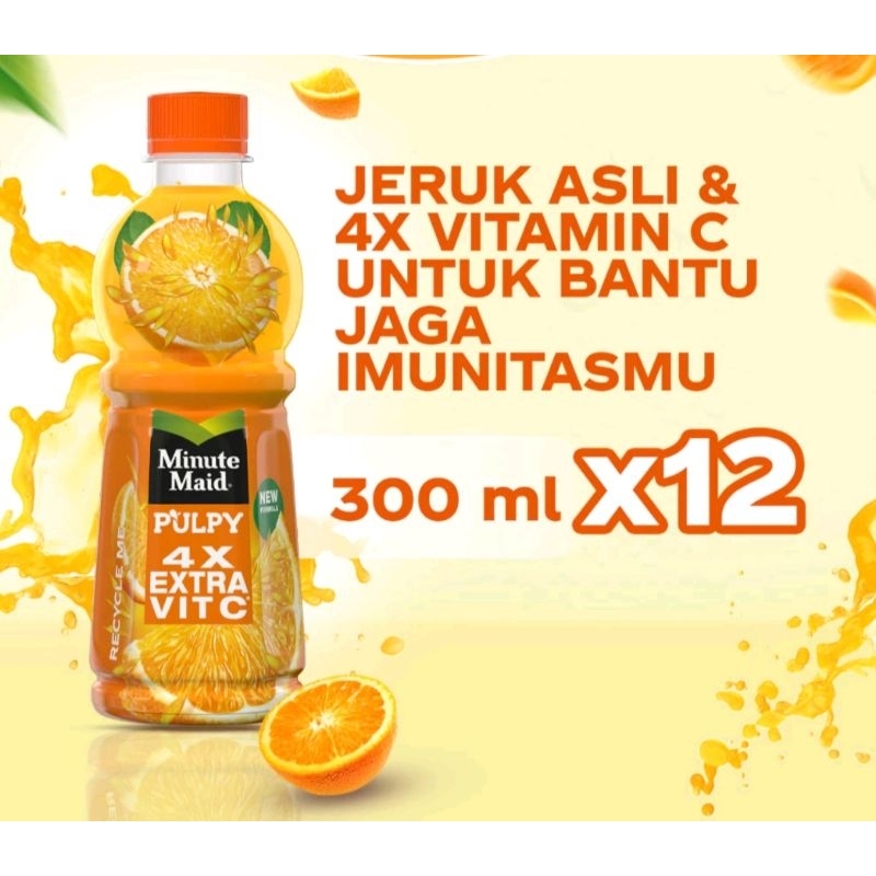 MINUTE MAID PULPY ORANGE ISI 12 READY STOCK