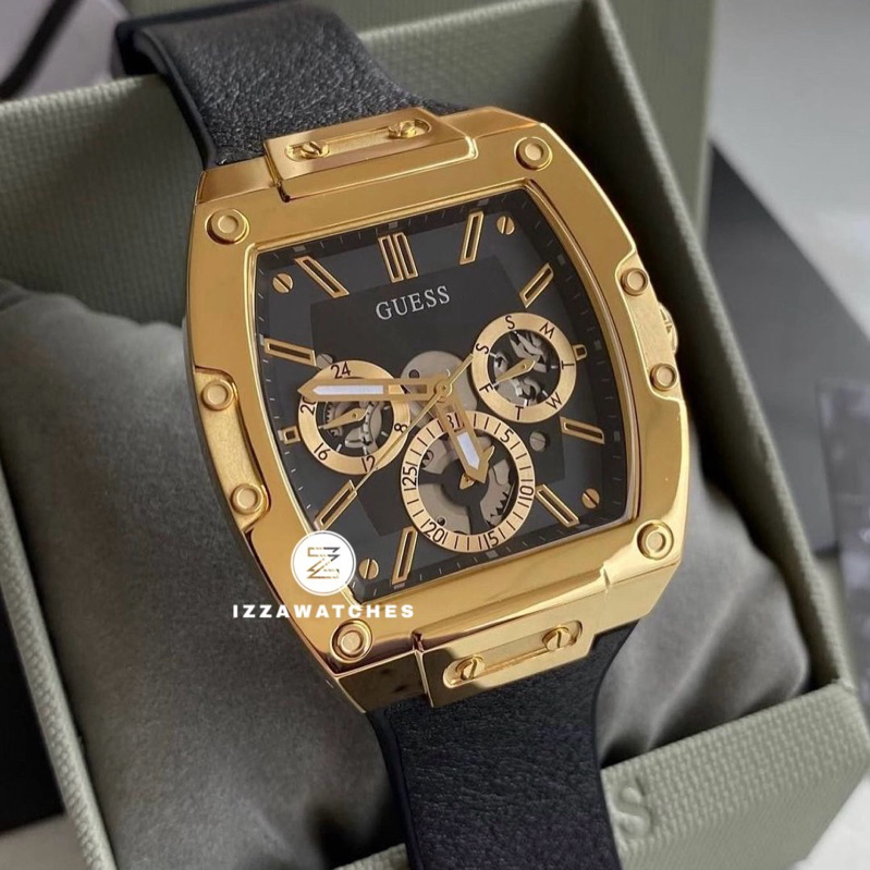 Guess Phoenix GW0202G1 Men Black Dial With Silicone Strap