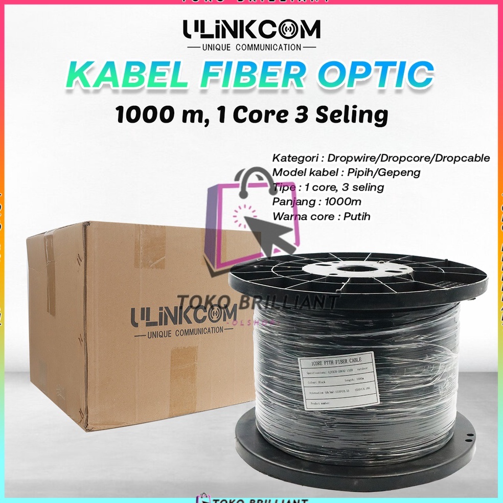 ART H43E   Kabel Fiber Optic Dropcore 1M 1 core 3 seling