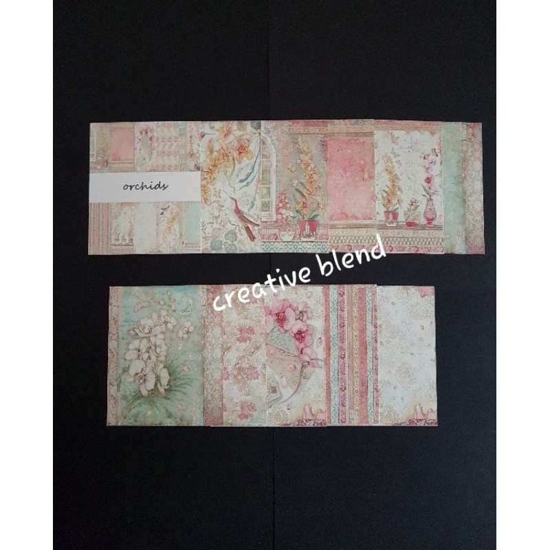 

Kertas Motif DIY Scrapbook Deco Art Orchids