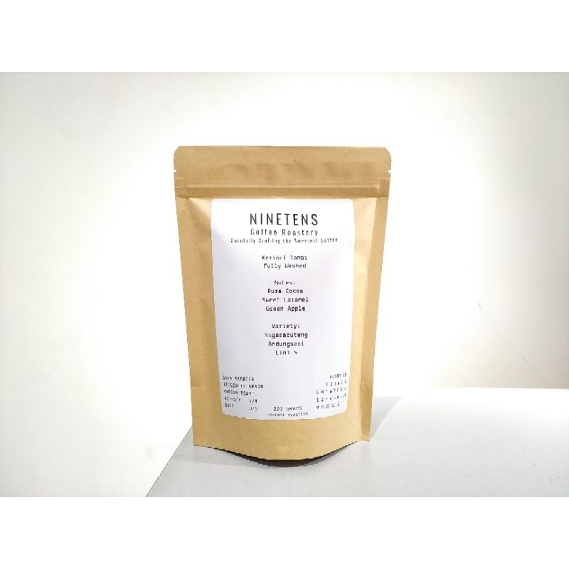 

Kerinci Jambi Fullwashed Arabica Specialty Single Origin by NINETENS Coffee Roastery