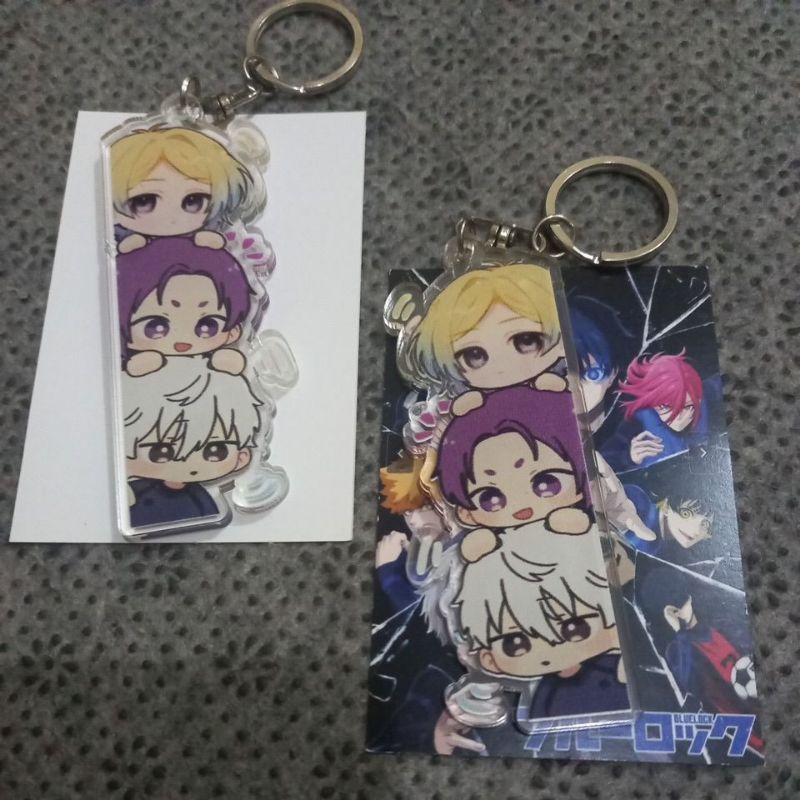 gantungan kunci bluelock ganci acrylic bening keychain  kaiser reo nagi