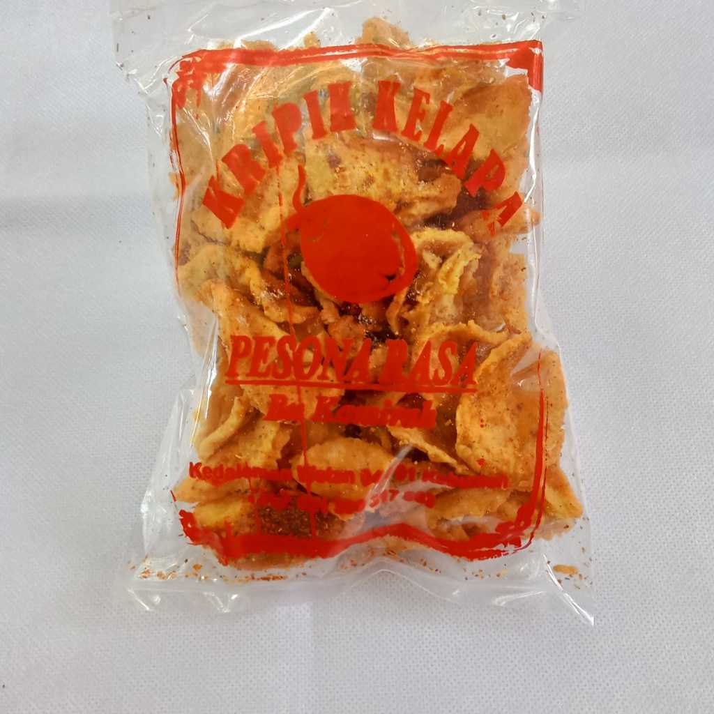 

Sekar_Shop07 Keripik Kelapa Pedas Cemilan Kripik Pedas Oleh-Oleh Khas Kebumen 150Gram