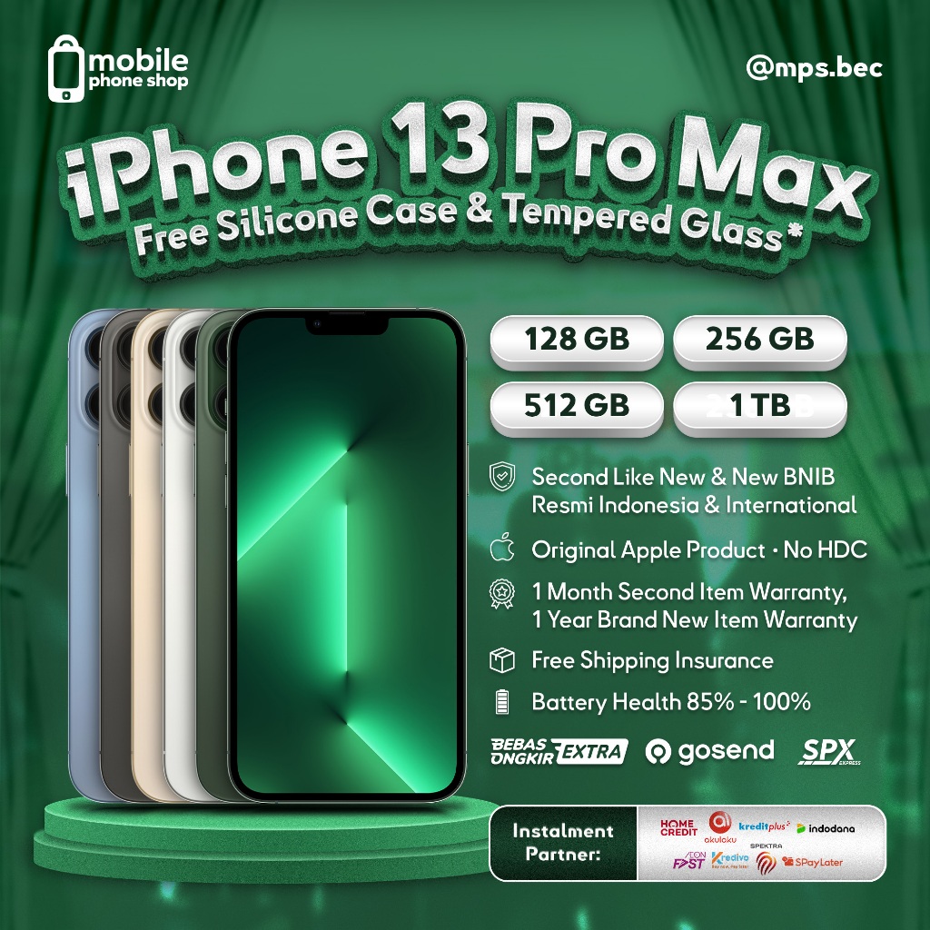IPHONE 13 PRO MAX 128 256 512 GB 1 TB - SECOND 99% LIKE NEW - IBOX / INTER