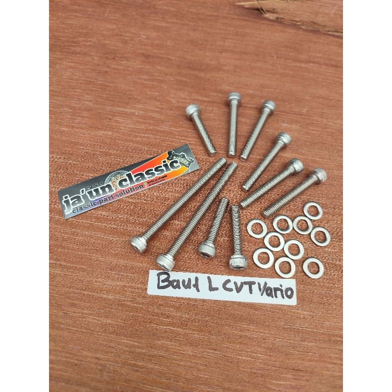 baut L blok CVT cover honda vario 125/150 / baut L cvt vario 125 150 stainless stenlis