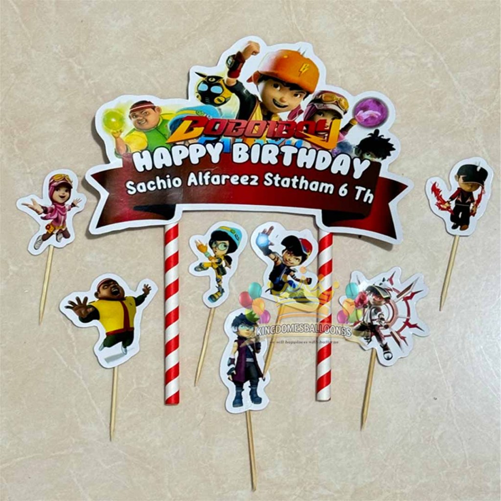 Topper Cake Cake Custom Boboiboy