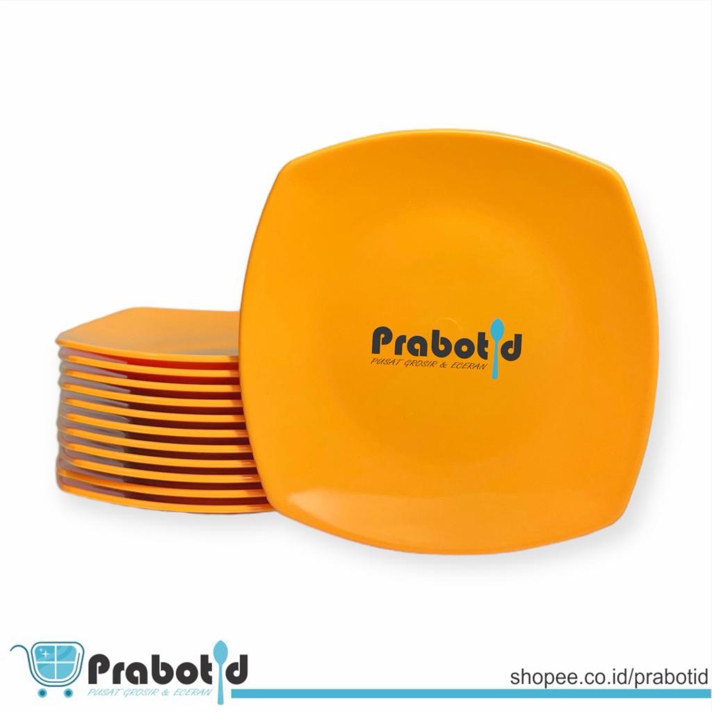 PRABOTID PIRING KECIL KOTAK CEPER 6 INCH MELAMIN / PIRING CEPER MINI MELAMIN / PIRING MELAMIN KECIL 