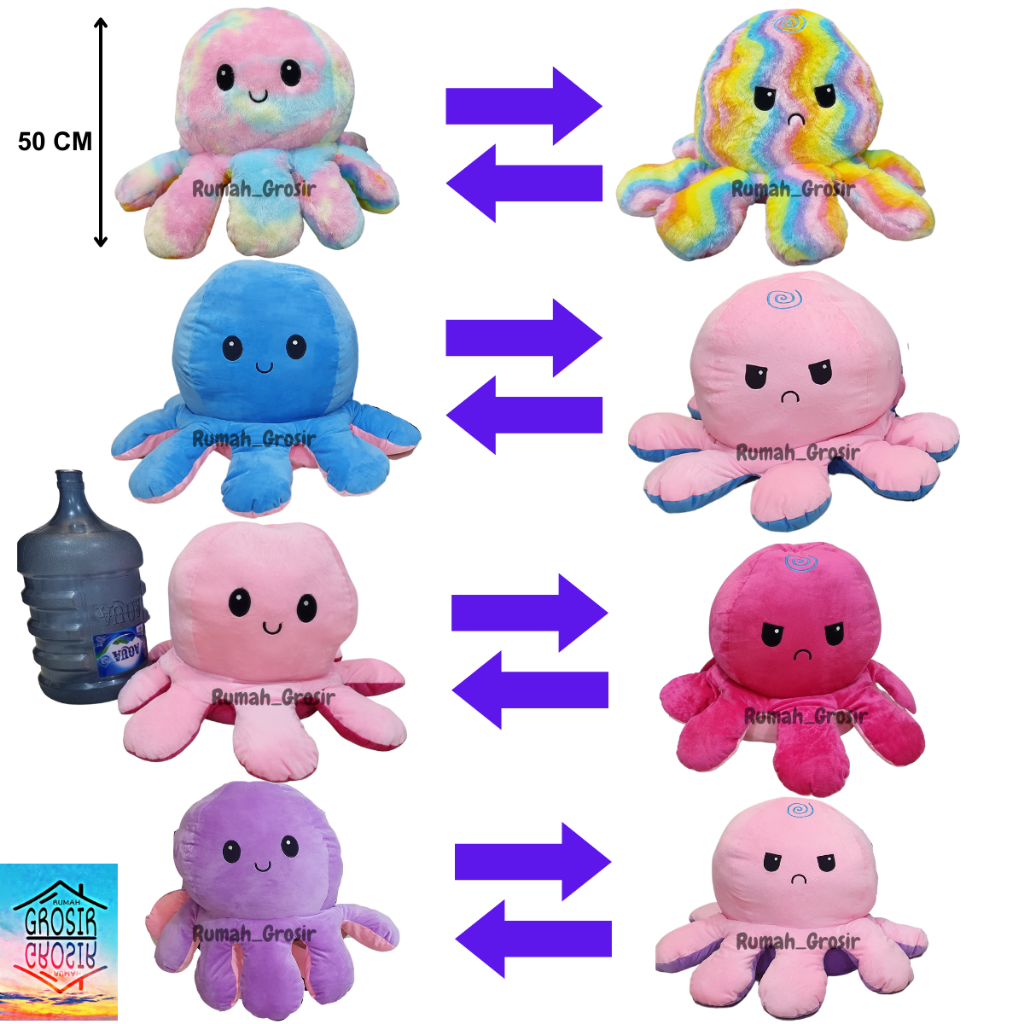 Boneka Gurita (Octopus Doll) Ubur Viral Ukuran Giant New