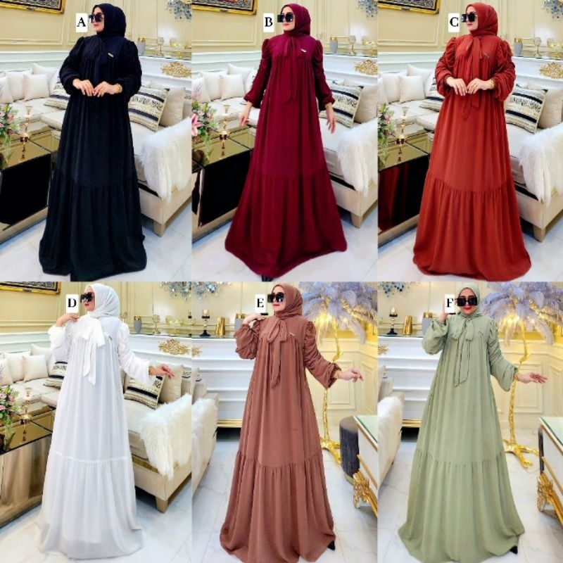 Mazaya Series Dress Hitam Putih Umroh Haji by Arsyakayla Arsya Kayla