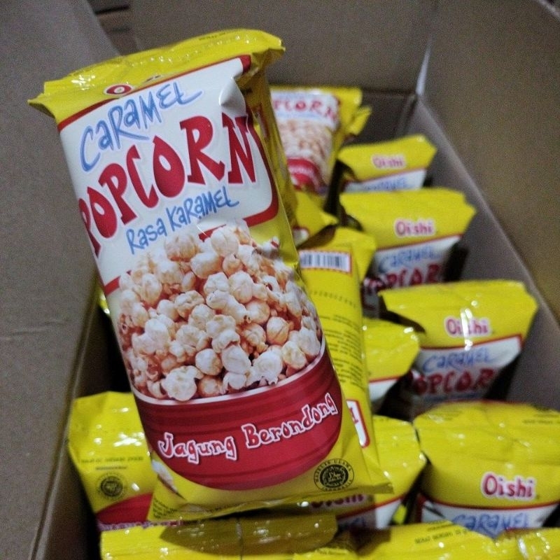 

POPCORN rasa karamel harga 1 renteng 10pics@200gram