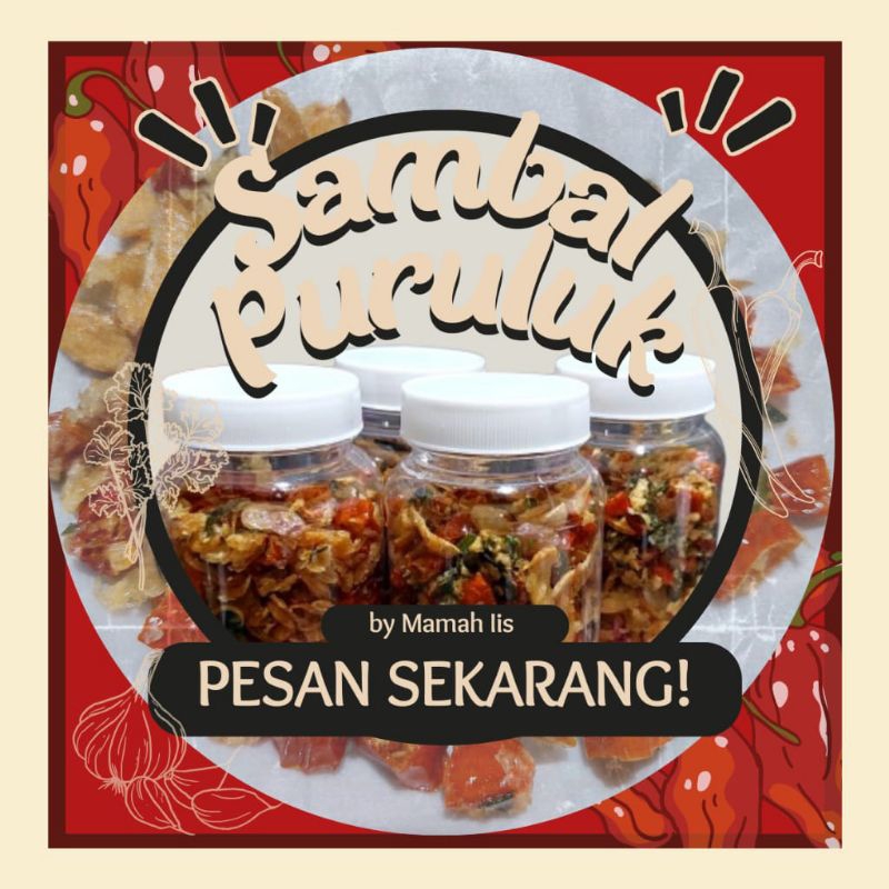 

Sambal Puruluk - By Mamah Iis - Sambel Kering Rasa Bawang Plus Daun Jeruk- Kemasan 300 Gr