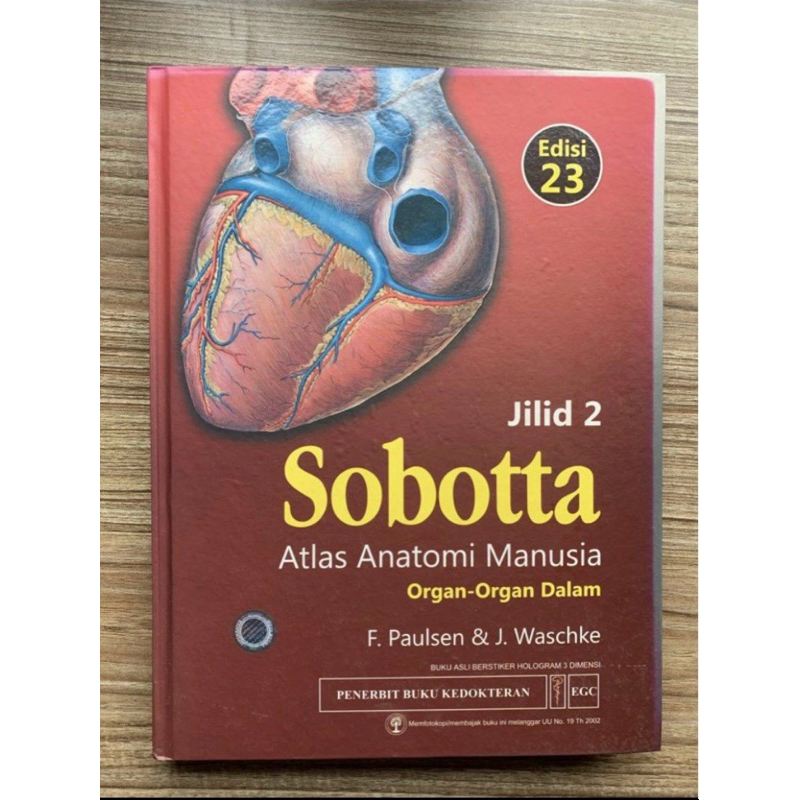 Buku anatomi sobotta edisi 23 jilid 2 bekas