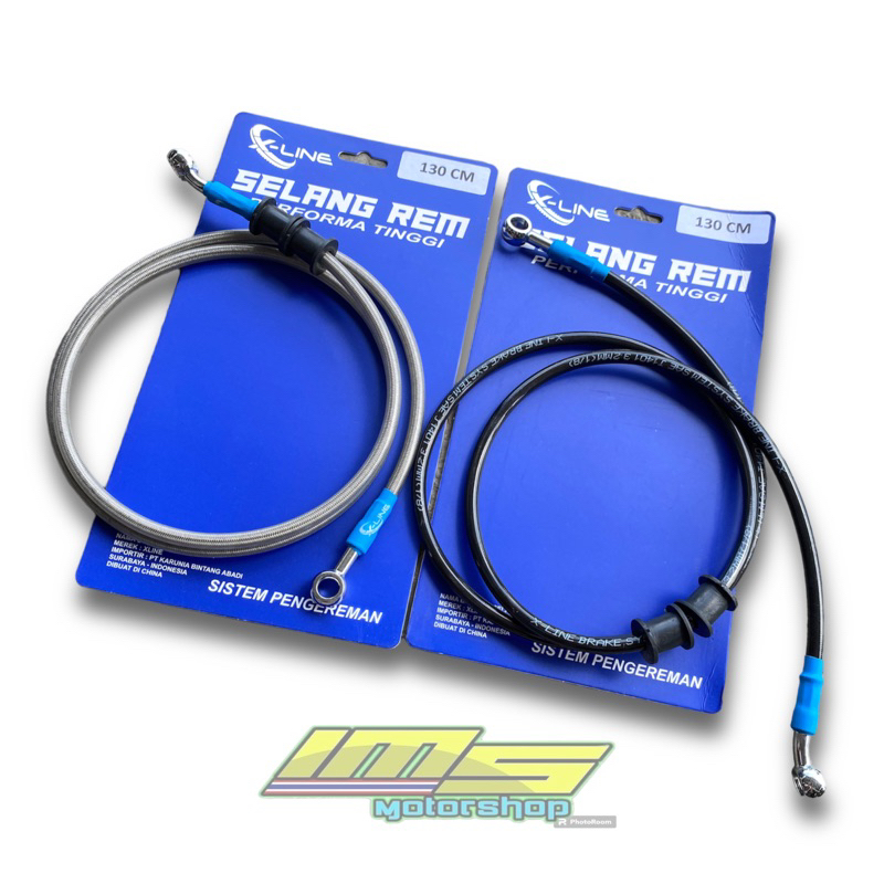 Selang Rem Serat Xline 130cm Kabel Rem Cakram depan 130cm